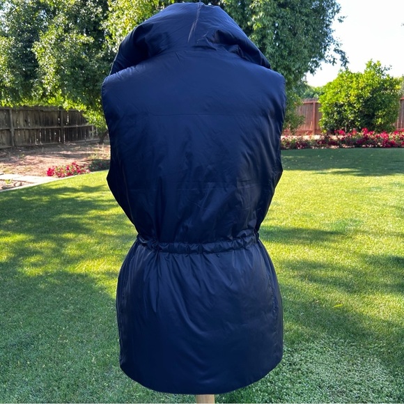 EILEEN FISHER Nylon Hooded Drawstring Vest | Size Large - Picture 10 of 14